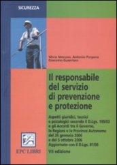 Il responsabile del servizio di prevenzione e protezione