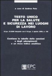 Testo unico per la salute e sicurezza nei luoghi di lavoro