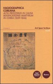 Hagiographica coreana. Acta processus in causa beatificationis martyrum in Corea (1839-1846). 2.