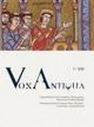 Vox antiqua. Commentaria de cantu gregoriano, musica antiqua, musica sacra et historia liturgica. 1.