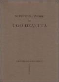 Scritti in onore di Ugo Draetta