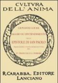 Saggio su l'intendimento delle epistole di S. Paolo