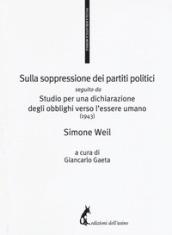 Sulla soppressione dei partiti politici