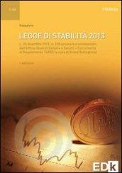 Legge di stabilità 2013. Con e-book