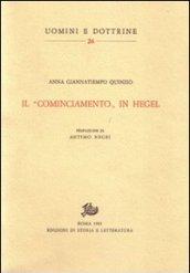 Il «cominciamento» in Hegel