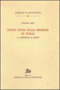 Nuovi studi sulla Riforma in Italia. 1.Il beneficio di Cristo