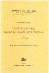 Scritti di storia della letteratura italiana: 3
