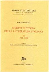 Scritti di storia della letteratura italiana: 3