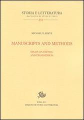 Manuscripts and methods. Essays on editing and trasmission