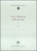 Atti e memorie dell'Arcadia (2012)