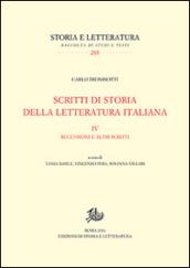 Scritti di storia della letteratura italiana: 4