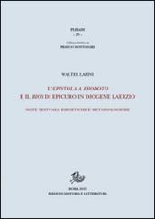 L'epistola a Erodoto e il Bios di Epicuro in Diogene Laerzio. Note testuali, esegetiche e metodologiche