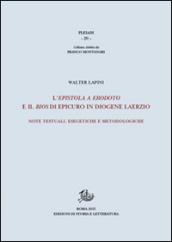 L'epistola a Erodoto e il Bios di Epicuro in Diogene Laerzio. Note testuali, esegetiche e metodologiche