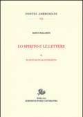 Lo spirito e le lettere: 2