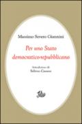 Per uno Stato democratico-repubblicano