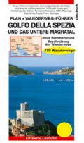 Golfo della Spezia und das Untere Magratal. Plan. Wanderweg-Führer, 170 Wanderwege. Maßtab 1:25.000