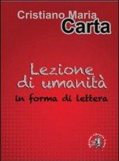 Lezione di umanità in forma di lettera