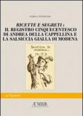 Ricette e segreti: il registro cinquecentesco di Andrea della Cappellina e la salsiccia gialla di Modena
