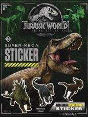 JURASSIC WORLD. SUPER MEGA STICKER. CON ADESIVI