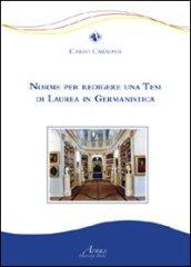 Norme per redigere una tesi di laurea in germanistica