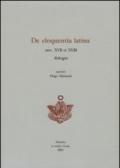 De eloquentia latina saec. XVII et XVIII dialogus