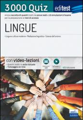 EdiTEST. Lingue. 3000 quiz. Ampia raccolta di quesiti tratti da prove reali e 10 simulazioni d'esame per la preparazione ai test di accesso. Con software di simulazione