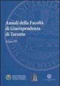 Annali della facoltà di giurisprudenza di Taranto. 3.