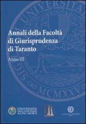 Annali della facoltà di giurisprudenza di Taranto. 3.