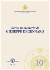 Scritti in memoria di Giuseppe Degennaro