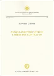 Annullamento d'ufficio e sorte del contratto