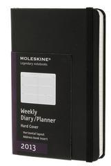 Moleskine Agenda 12 mesi settimanale 2013 Pocket. Copertina rigida nera.