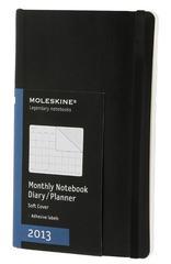 Moleskine Agenda mensile 12 mesi 2013 Large. Copertina morbida nera.