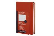 Moleskine 18 mesi – Weekly Horizontal Planner - Pocket - Copertina rigida rossa 2012-2013