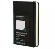 Moleskine 18 mesi – Agenda Weekly Notebook - Pocket - Copertina rigida nera 2012-2013