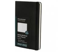 Moleskine 18 mesi – Agenda Weekly Notebook - Large - Copertina rigida nera 2012-2013