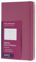 Moleskine Agenda settimanale 12 mesi 2013 Large. Copertina rigida magenta.