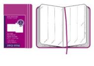 Moleskine 18 mesi - Agenda settimanale turntable - Pocket - Copertina rigida magenta