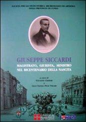 Giuseppe Siccardi. Magistrato, giurista, ministro, nel bicentenario della nascita