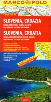 Slovenia, Croazia, Bosnia-Erzegovina, Serbia, Kossovo, Montenegro, Albania, Macedonia 1:800.000