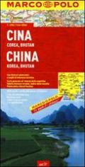 Cina, Corea, Bhutan 1:4.000.000