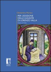 Per l'edizione delle «Elegantie» di Lorenzo Valla. Studio sul V libro