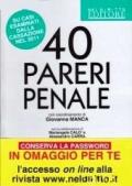 40 pareri penali su casi esaminati dalla Cassazione nel 2011