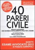 40 pareri civile su casi esaminati dalla cassazione nel 2012