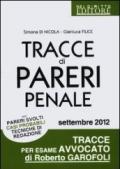 Tracce di pareri penale con pareri svolti, casi probabili, tecniche di redazione