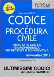 Codice di procedura civile. Annotato con la giurisprudenza più recente e significativa