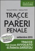 Tracce di pareri penale con pareri svolti, casi probabili, tecniche di redazione