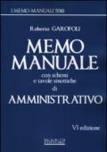 Memo manuale con schemi e tavole sinottiche di amministrativo