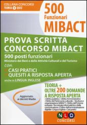 500 funzionari MIBACT. Prova scritta concorso MIBACT