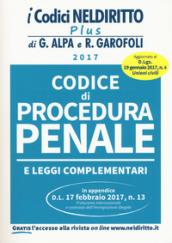 Codice di procedura penale e leggi complementari