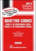 Quattro codici. Civile e di procedura civile, penale e di procedura penale